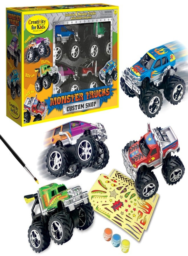Creativity for Kids Monster Truck Custom Shop - Customize 4 Monster Trucks, Gifts for Boys (Ages 5+) - Image 1